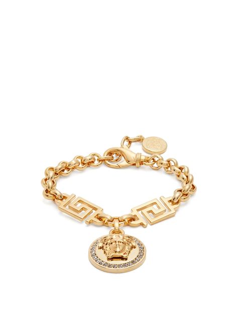 versace armband crystal|versace goldtone bracelet.